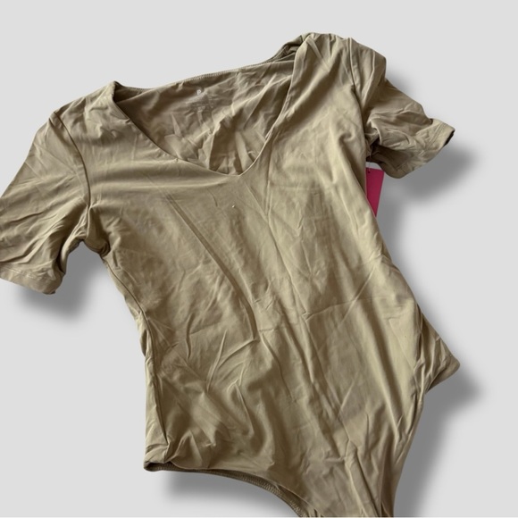 Pumiey Tops - Pumiey Beige Bodysuit - S